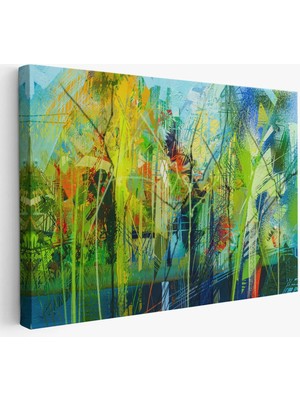 Beta Moda Hub Soyut Yağlıboya Görünüm Dekoratif Kanvas Duvar Tablosu-