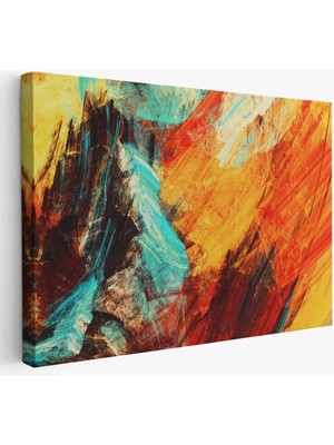 Beta Moda Hub Fütüristik Soyut Görünüm Dekoratif Kanvas Duvar Tablosu-