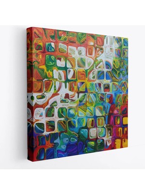 Beta Moda Hub Renkli Buz Cam Kanvas Tablo-