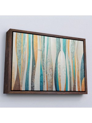 Beta Moda Hub Ahşap Çerçeveli Renkli Soyut Dekoratif Tablo-