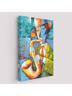 Beta Moda Hub Saksafon Çalan Adam Kanvas Tablo-