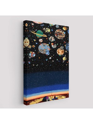 Beta Moda Hub Galaxiyi Izleyen Kampçı Duvar Tablosu-
