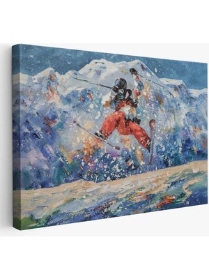 Beta Moda Hub Serbest Stil Kayan Kayakçı Duvar Tablosu-