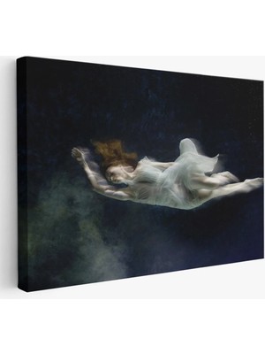 Beta Moda Hub Su Altındaki Kadın Dekoratif Duvar Tablosu-