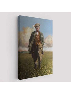 Beta Moda Hub Tarlada Yürüyen Mustafa Kemal Atatürk Duvar Tablosu-
