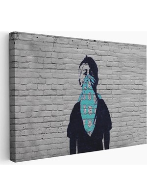 Beta Moda Hub Bansky Anarşist Çocuk Kanvas Tablosu-