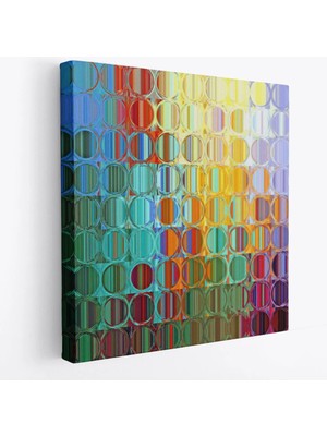 Beta Moda Hub Renkli Cam Temalı Kanvas Tablo-