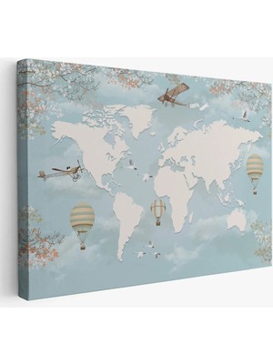 Beta Moda Hub Çocuk Odası Için Dekoratif Kanvas Duvar Tablosu-