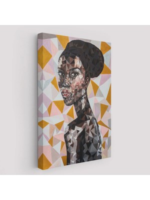 Beta Moda Hub Afrikalı Kadın Dekoratif Kanvas Duvar Tablosu-