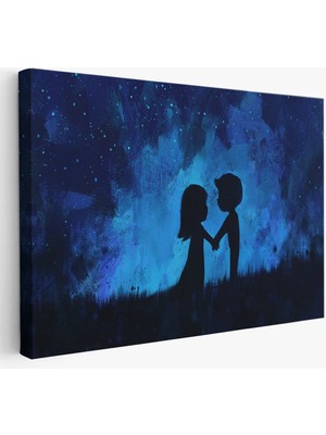Beta Moda Hub Ay Işığındakı Küçük Aşıklar Dekoratif Duvar Tablosu-