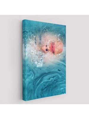 Beta Moda Hub Su Altındaki Kadın Dekoratif Duvar Tablosu-