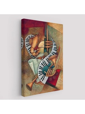 Beta Moda Hub Müzik Aletleri Sürreal Tablosu-