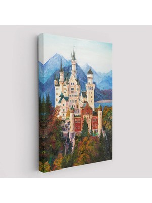 Beta Moda Hub Bavyera Almanya Neuschwanstein Kalesi Kanvas Tablo-