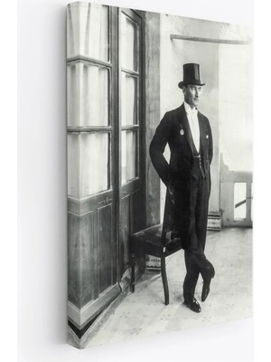 Beta Moda Hub Atatürk Portre Tablosu Mustafa Kemal Atatürk Dikdörtgen Dekoratif Kanvas Tablo-Ct-