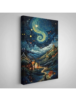 Beta Moda Hub Vincent Van Gogh Tarzı Şehir Manzara Tablosu-