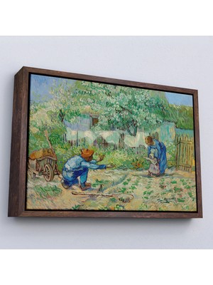 Beta Moda Hub Ahşap Çerçeveli Vincent Van Gogh - Millet'den Sonra Ilk Adımlar Tablo - First Steps-