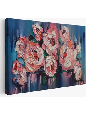 Beta Moda Hub Şakayık Çiçeği Tablosu, Kanvas Duvar Tablosu-