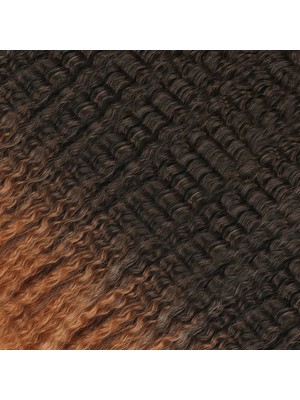 Kaia Life Brazilian Afro Dalgası  / Siyah / Bakır Ombreli