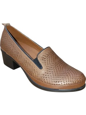 Castle Black 45101 Kadın Hakiki Deri Günlük Comfort Ayakkabı Ceviz Antik