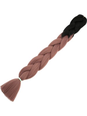 Kaia Life Afrika Örgüsü ve Rasta Için Sen Ombreli  / Siyah / Gülkurusu