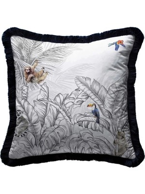 Adawall Palmiye Yaprak Tasarımlı Dekoratif Kırlent