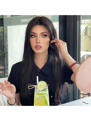 Kaia Life Sıcak Kahverengi Düz Tül Peruk