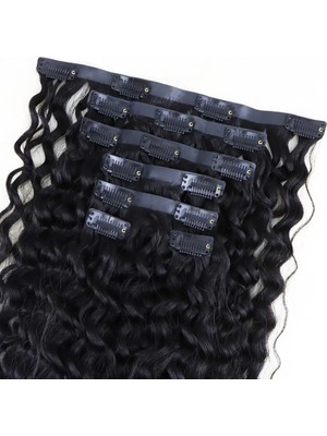Kaia Life Yoğun Dalgalı 7 Parça Görünmez Yarım Ay Set %100 Gerçek  / 55CM
