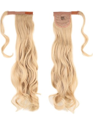 Kaia Life Bağlamalı Dalgalı At Kuyruğu / Balköpüğü Beyaz Platin Röfleli