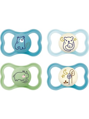 Mam Air Day & Night Pacifier Mavi4'lü Emzik +16 Ay