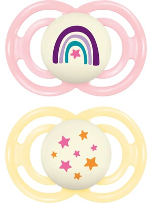 Mam Perfect I Day&night L Emzik 2'li Set I Sterilize Kutuda I 16 Ay ve Üstü Aylık I Gökkuşağı/yıldız