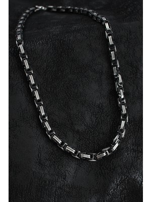 AyrStore Buğz 316L Çelik Kral Zincir Model Gümüş Renk Erkek Kolye