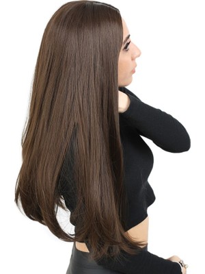 Kaia Life Fiber Sen Uzun Düz Peruk / Açık Kahve