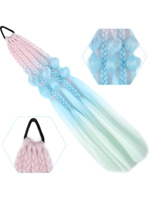 Kaia Life Bn ve Düz Salaş Örgülü Lastikli At Kuyruğu / ACM08