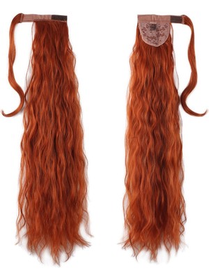 Kaia Life Bağlamalı Kabarık Dalgalı At Kuyruğu / Bakır