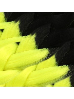 Kaia Life Afrika Örgülük Sen Ombreli  100 Gr. / Siyah / Neon Sarı