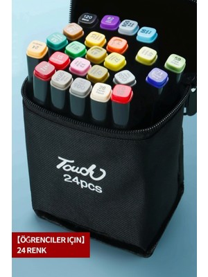 Gökyüzü Işığı Profesyonel Çizim ve Boyama Için Keçeli Marker Kalem Seti - Kalın ve Ince Çift Uçlu