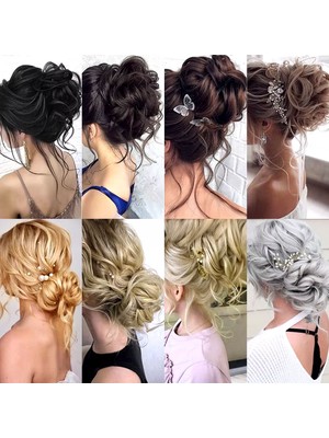 Kaia Life Tokalı Kuyruklu Dağınık Topuz  / Kızıl