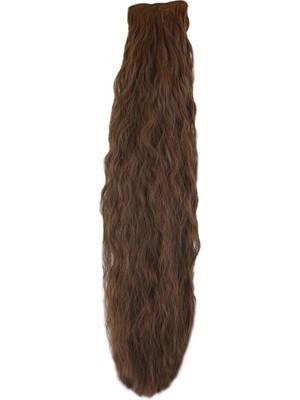 Kaia Life Fiber Sen Kabarık Dalgalı 8 Parça Çıt Çıt / Kahve Karamel