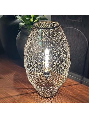 Noldecoration Elyapımı Balıkağı Görünümlü Dekoratif Yerlambası Hafif Metal Konstrüksiyon Üzerine 56CM Boy, 32CM Çap Naturel Kağıt Ip ile Düğümlü Örgü