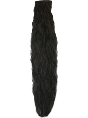 Kaia Life Fiber Sen Kabarık Dalgalı 8 Parça Çıt Çıt / Siyah