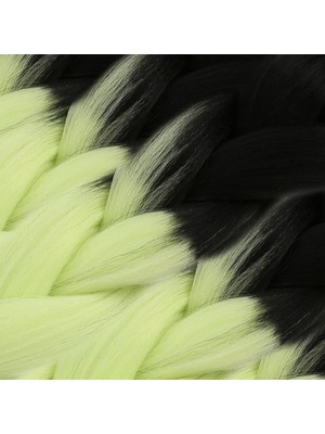 Kaia Life Afrika Örgülük Sen Ombreli  100 Gr. / Siyah / Açık Fıstık Yeşili