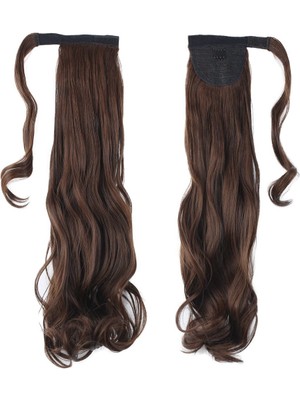 Kaia Life Bağlamalı Dalgalı At Kuyruğu / Kahve Karamel