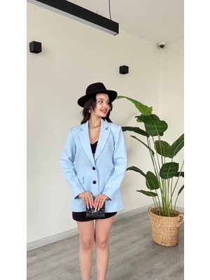 Butik Kadın Blazer Ceket Oversize Şık Ofis Ceketi