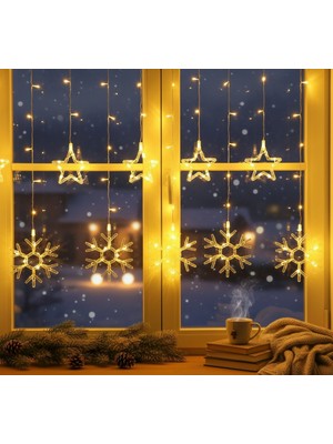 Cngzhn Kar Tanesi Perde LED