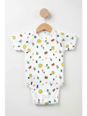 Kidyra %100 Pamuklu Reglan Kol Çıtçıtlı Bebek Body