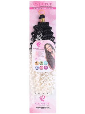 Kaia Life Afro Dalgası  / Siyah Beyaz Ombreli