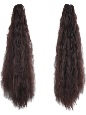 Kaia Life Tokalı Kabarık Dalgalı At Kuyruğu / Koyu Kahve