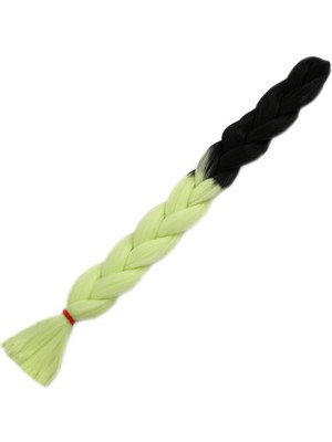 Kaia Life Afrika Örgüsü ve Rasta Için Sen Ombreli  / Siyah / Açık Fıstık Yeşili