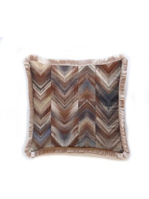 Adawall Kahverengi Geometrik Design Dekoratif Kırlent