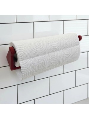 AyrStore Buğz Kırmızı Peçete Tutucu Duvara Monte Pratik Kağıt Havlu Askısı